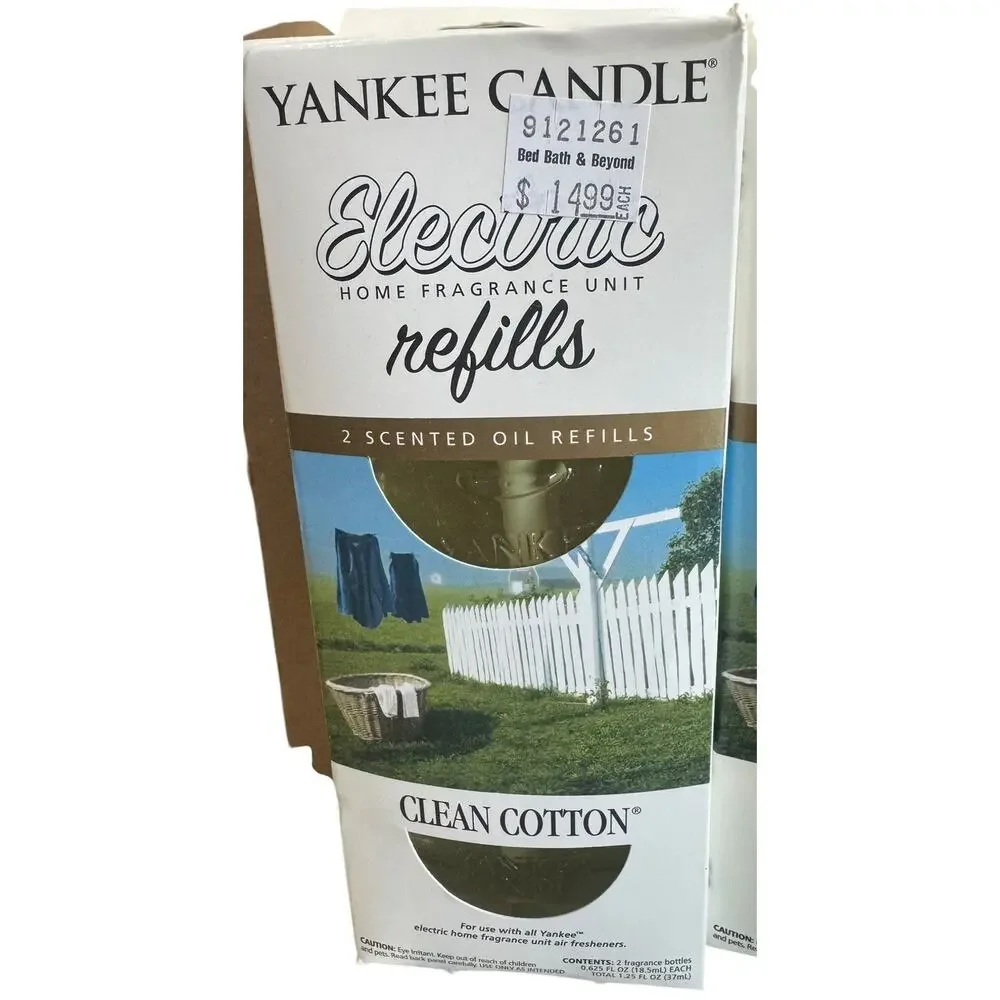 Clean Cotton Yankee Candle SET OF 4 Scented Oil Refills